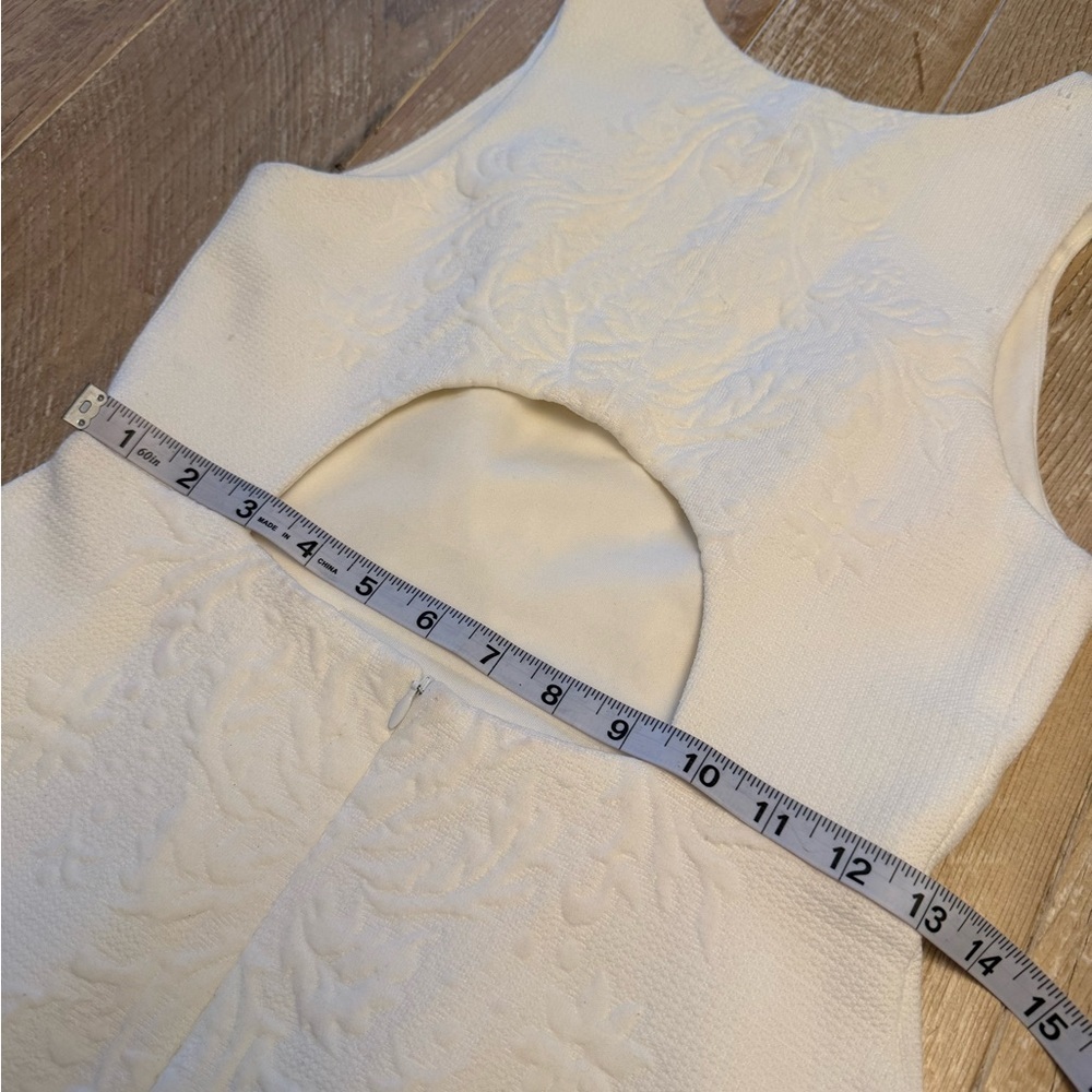 Amanda Uprichard Creamy White Textured Mini Dress XS - Picture 4 of 7